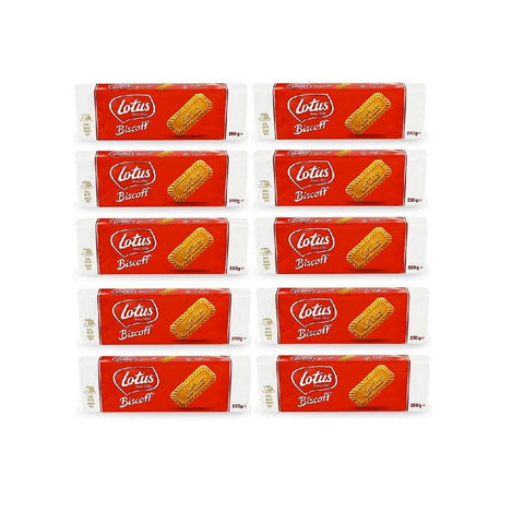 Lotus Kekse 10x Lotus Biscotti Biscoff Original karamellisierter Keks 250g 5410126716016