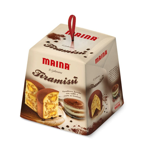 Maina Weihnachtssüßigkeiten 3x Maina Panettone Tiramisù Panettone gefüllt mit Kaffee und köstlicher Tiramisucreme 750g 8005190402636