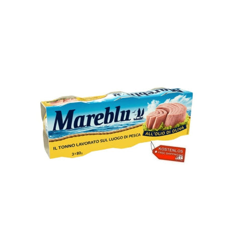 Mareblu Thunfisch 32x Mareblu Tonno all'olio di oliva Thunfisch in Olivenöl 3x80gr