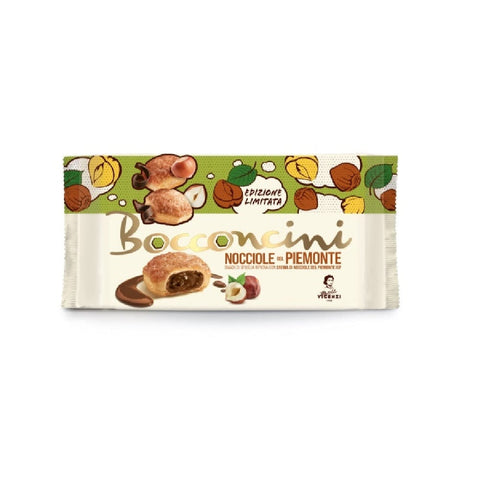 Matilde Vicenzi Süße Snacks MHD 11/2024 Matilde Vicenzi Bocconcini “Nocciole del Piemonte”, edizione limitata Mürbeteig-Snack gefüllt mit Haselnusscreme 100g 8000350008260