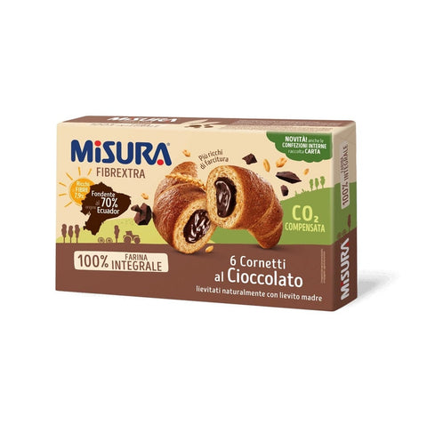 Misura Croissants Misura Fibrextra Cornetti Integrali al cioccolato Vollkorn-Schokoladen-Croissants 300g 8002590076887