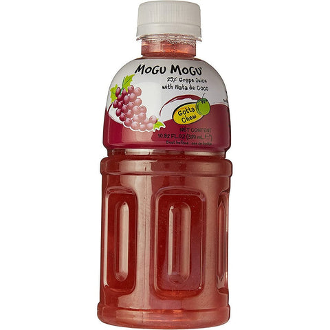 Mogu Mogu Soft Drink MHD 08/01/2024 Mogu Mogu Drink Getränk mit Traubengeschmack und Nata de Coco 320ml 8850389101391