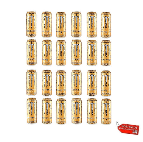 Monster Energy Energy Drink 24x Monster Energy Drink ULTRA GOLD PINEAPPLE ZERO 500ml 5060947541436