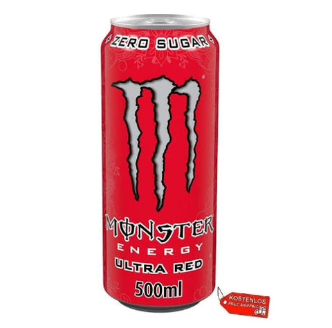 Monster Energy Energy Drink 24x Monster Energy Ultra Red soft Drink (500ml) Einwegdosen 5060337500609