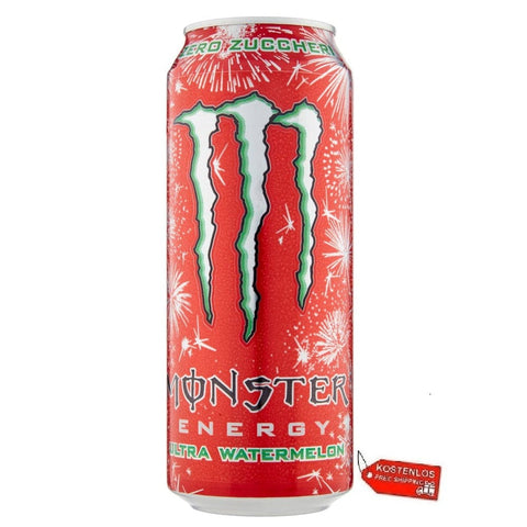 Monster Energy Energy Drink 24x Monster Energy Ultra Watermelon soft Drink (500ml) Einwegdosen 5060896620299