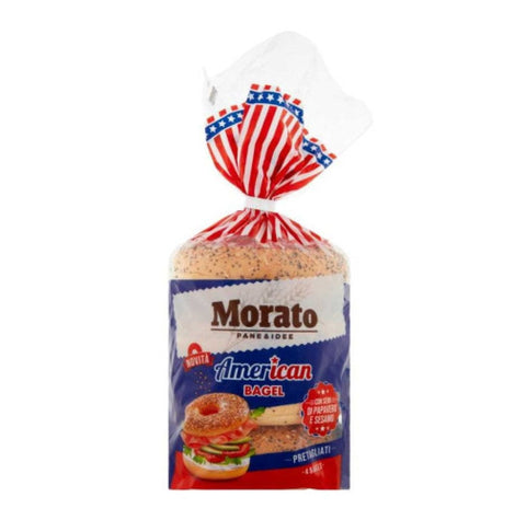 Morato Brot Morato American Bagel con Semi di Papavero e Sesamo Mohn-Sesam-Brötchen Gr.300 8006837002356