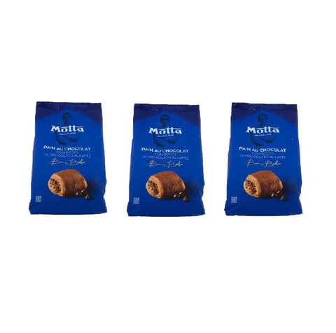 Motta Süße Snacks 3x Motta Pain au Chocolat con Gocce di Cioccolato al Latte mit Milchschokoladenstückchen 270gr