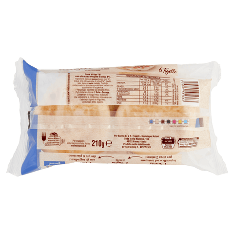 Mulino Bianco Brot MHD 31/07/2024 Mulino Bianco Tigelle con Olio Extravergine di Oliva 210g 8076809581363