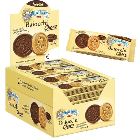 Mulino Bianco Kekse Mulino Bianco Baiocchi Choco Einzelportionsschachtel Kekse 24 x 24g