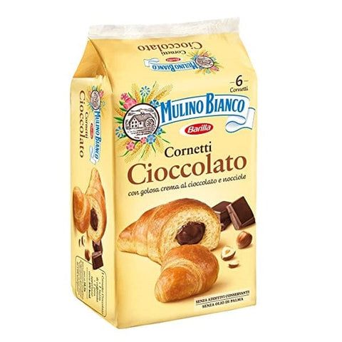 Mulino Bianco Süße Snacks MHD 03/08/2024 Mulino Bianco Cornetti al Cioccolato Schokoladencroissant (300 g) 8076809542746