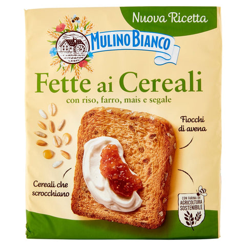 Mulino Bianco Zwieback MHD 04/11/2024 Mulino Bianco Fette Biscottate ai Cereali Cereals Zwieback 315g 8076809519984