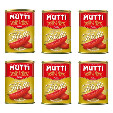 Mutti Tomaten 6x Mutti Pomodori a Filetti Filetierte Tomaten 100 % italienisch 400 g 8005110550560