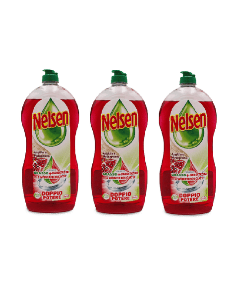 Nelsen Waschmittel 3x Nelsen Argilla e Melograno Geschirrspülmittel 850 ml 8015100569588