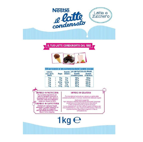 Nestlè milch Nestlé il latte condensato Kondensmilch cremige Zutat für Desserts gesüßte konzentrierte Vollmilch 1kg 7613287204028