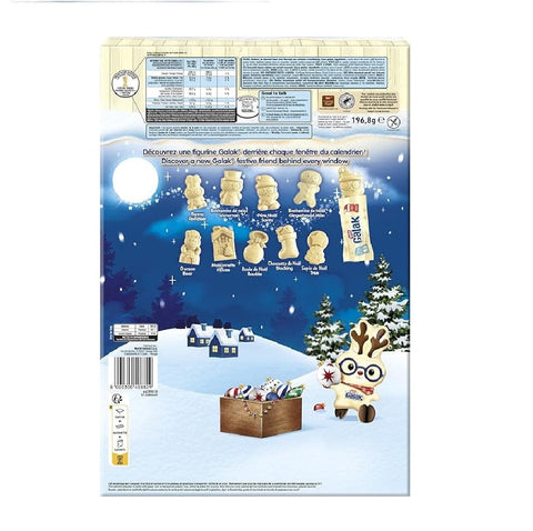 Nestlè Schokoladenriegel Nestlé Calendario Avvento Galak cioccolato bianco Adventskalender weiße Schokolade 196g 8000300408829