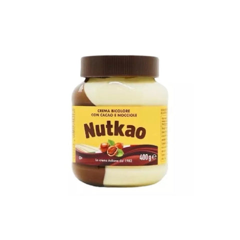 Nutkao Streichfähige Creme Nutkao bigusto Zweifarbige Zweifarbige Creme mit Kakao, Haselnüssen und Vanille (400g)