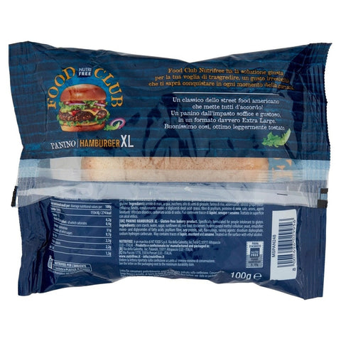 Nutri Free Pizzaboden 4x Nutrifree Panino Hamburger XL Sandwich 100gr 8008696029956