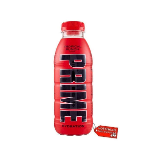 Prime Energy Drink 12x Prime Hydration Tropical Punch Energiegetränk – 500 ml 7640427570651