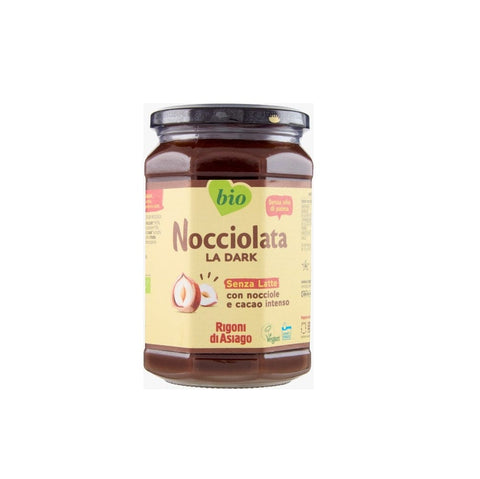 Rigoni di Asiago Streichfähige Creme Rigoni di Asiago Nocciolata Bio LA DARK glutenfreie Kakao und Haselnusscreme 650g