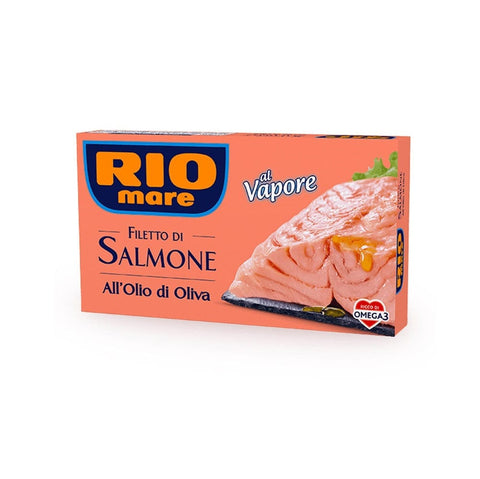 Rio Mare Lachs 3x Rio Mare Filetto di Salmone al vapore all'olio d'oliva Gedämpftes Lachsfilet in Olivenöl 150gr 8004030086005