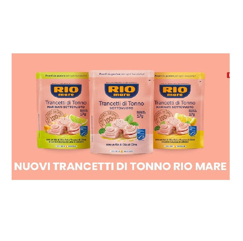 Rio Mare Thunfischfilets Testpaket Rio Mare Trancetti di Tonno sottovuoto Vakuumverpackte Thunfischsteaks 6x70gr