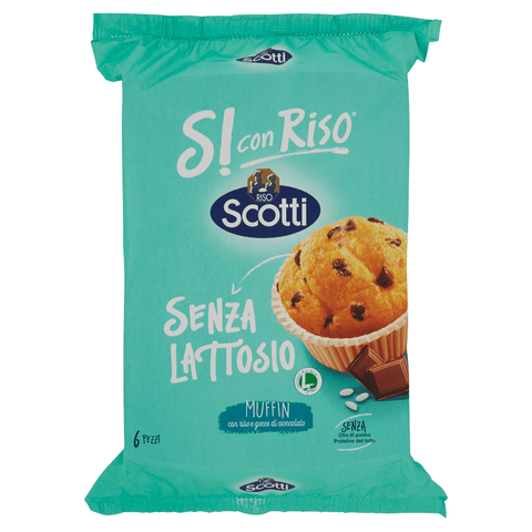 Riso Scotti Kekse MHD 15/01/2025 Riso Scotti Si con Riso Senza Lattosio Muffin con riso e gocce di cioccolato 222gr 8001860210044