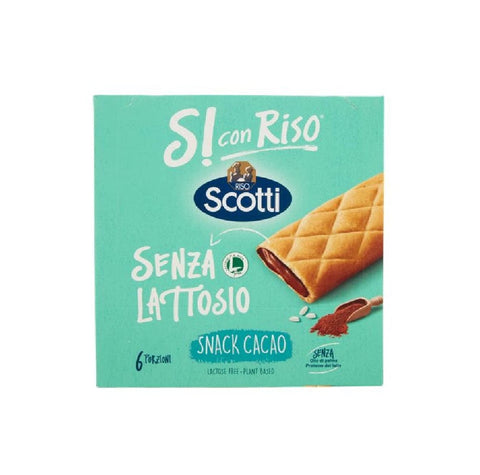 Riso Scotti Snack MHD 16/12/2024 Riso Scotti Si con Riso Snack Cacao laktosefreier Schokoladenriegel 150gr 8001860185038