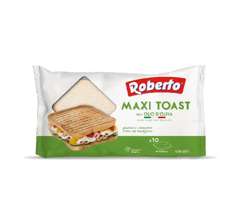 Roberto Brot 3x Roberto Maxi toast con olio d'oliva Maxi-Toast mit Olivenöl 500gr 8003490041708