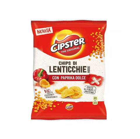 Saiwa Chips 4x Cipster Chips Di Lenticchie Con Paprika Dolce Linsenchips mit süßem Paprika 80gr 7622201518134