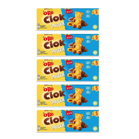 Saiwa Getreideriegel 5x Oro Ciok Orsociok Kuchen mit Schokoladenfüllung 150g