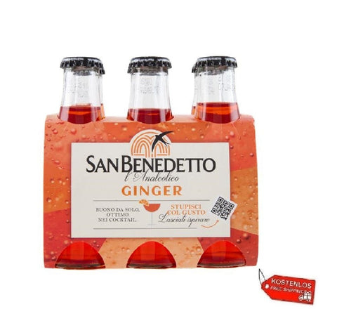 San Benedetto Soft Drink 24x San Benedetto Ginger Rosso Aperitivo Italienischer alkoholfreier Aperitif 100 ml