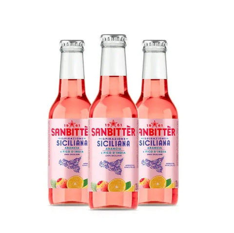 San Pellegrino Soft Drink 12x Sanbitter Ispirazione Siciliana Getränk mit Orangen- und Kaktusfeigengeschmack 20cl im Glas 8002270306945