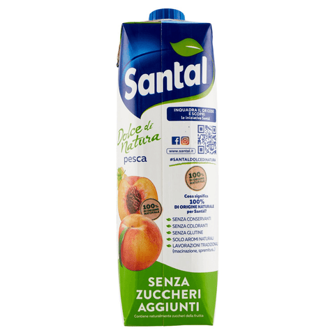 Santal Fruchtsaft MHD 30/01/2024 Parmalat Santal Succo di Frutta Pesca Dolce di Natura Zero Pfirsich Fruchtsaft Null Zuckerzusatz Erfrischendes 1Lt 8002580003251