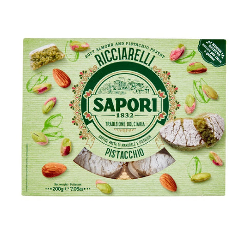 Sapori Kekse 5x Sapori Ricciarelli al pistacchio Pistazienbonbons 200gr