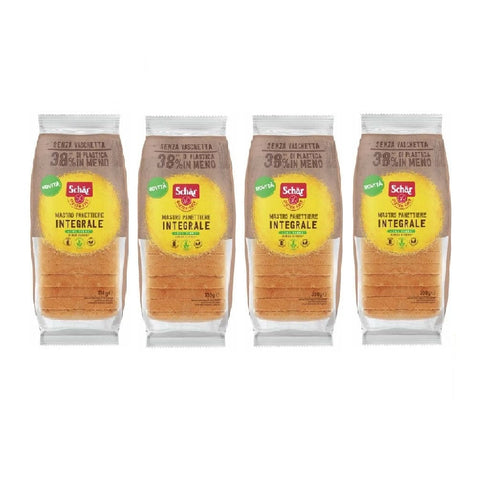 Schar Brot 4x Schar Mastro Panettiere integrale Glutenfreies Vollkornbrot 330g