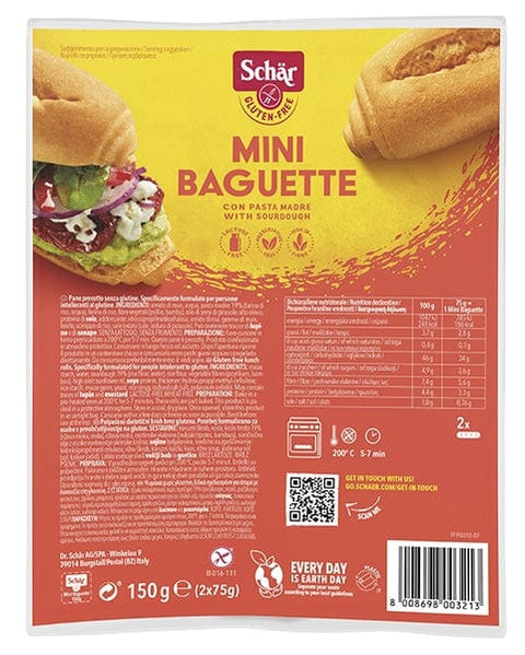 Schar Brot MHD 13/08/2024 Schar Mini Baguette 150g 8008698003213