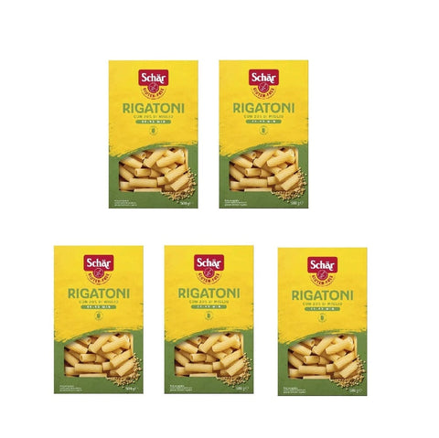 Schar pasta 5x SCHÄR Senza Glutine Rigatoni Glutenfrei Pasta mit 20% Hirse 500gr 8008698005941