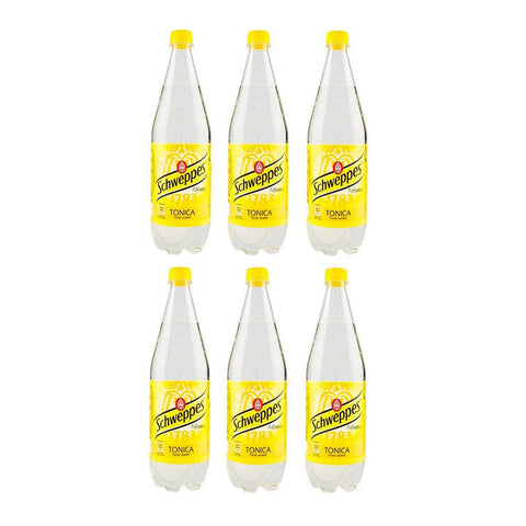 Schweppes Soft Drink 6x Schweppes Tonica Italian tonic wasser 1L 8014396000393