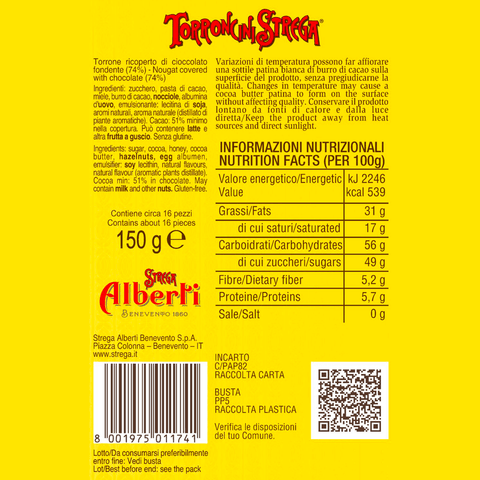 Sperlari Weihnachtssüßigkeiten 3x Alberti Torroncini Strega Mignon  (150g) 8001975011741