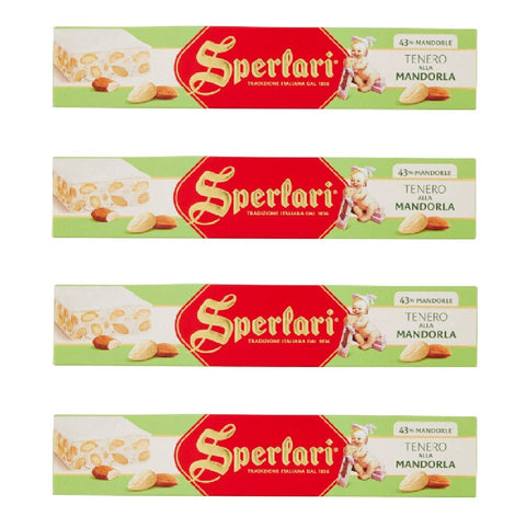 Sperlari Weihnachtssüßigkeiten 4x Sperlari Torrone Tenero alla Mandorla 150gr 8004190351319