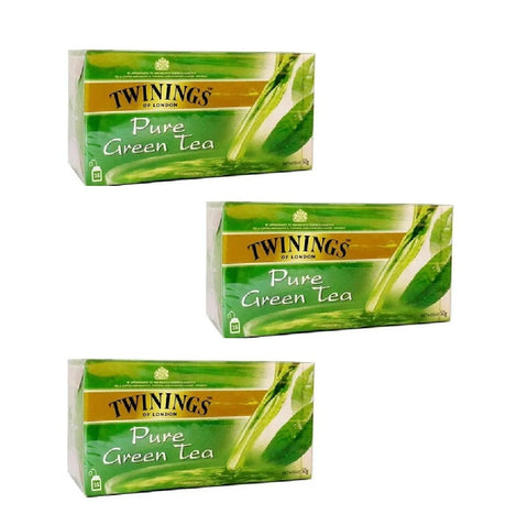 Twinings Kräutertee 3x Twinings Tè Verde Pure Green Tea 25x2 g 070177086664