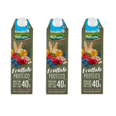 Valfrutta Fruchtsaft 3x Valfrutta Frullato Proteico Mela Bosco Avena Apfelwald-Hafer-Protein-Smoothie 1000 ml 8001440134517