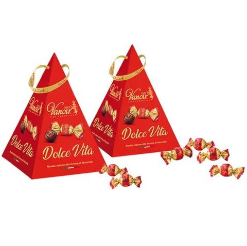 Vanoir Weihnachtssüßigkeiten 2x Vanoir Piramide Dolce Vita Schokoladenpralinen 205gr