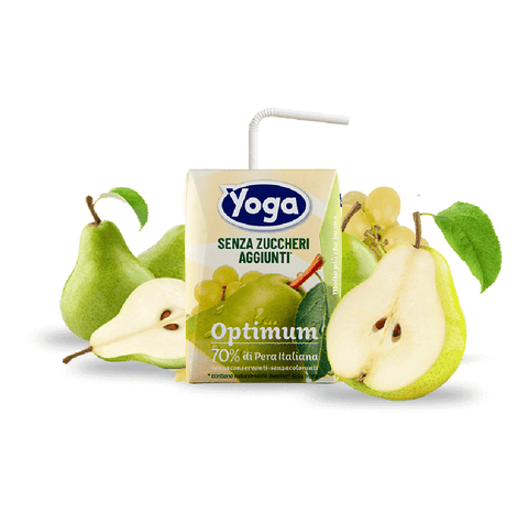 Yoga Fruchtsaft 8x Yoga Optimum Brik Pera senza zuccheri aggiunti Birnenfruchtsaft ohne Zuckerzusatz 3x200ml 8001440132124