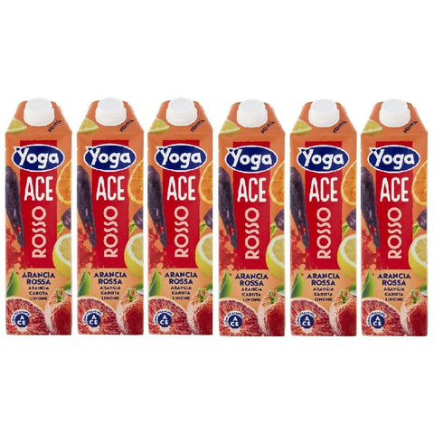 Yoga Fruchtsaft Yoga Nettare Ace Rosso Blutorangen-Karotten-Zitronen-Nektar 6x1L