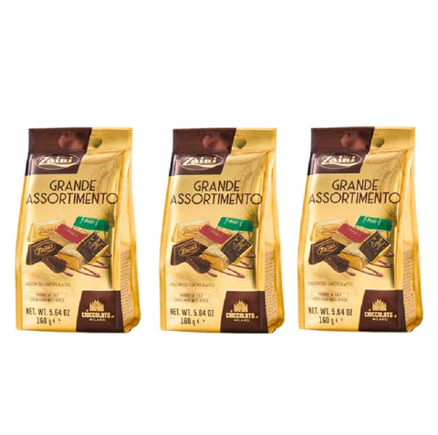 Zaini Schokoladenriegel 3x Zaini Grande assortimento Verschiedene Pralinen 160gr 8004735107920