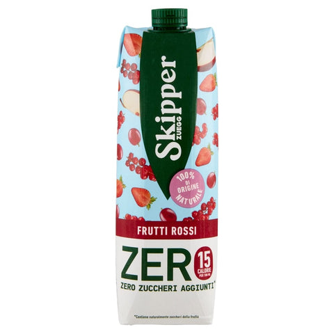 Zuegg Fruchtsaft 12x Zuegg Skipper Frutti Rossi Zero Fruchtgetränk mit Apfel und Beeren ohne Zuckerzusatz 1000ml