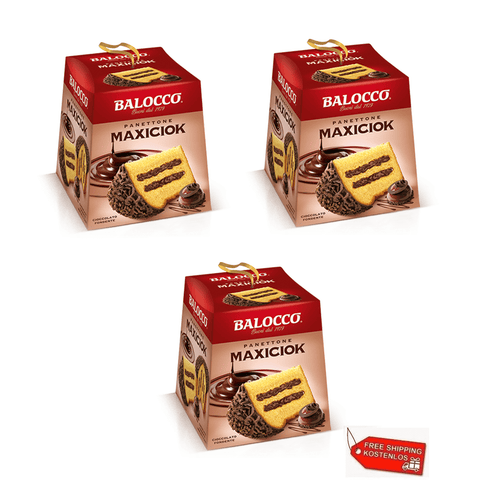 Balocco Weihnachtssüßigkeiten 3x Balocco Panettone Maxiciok 800g 8001100063737