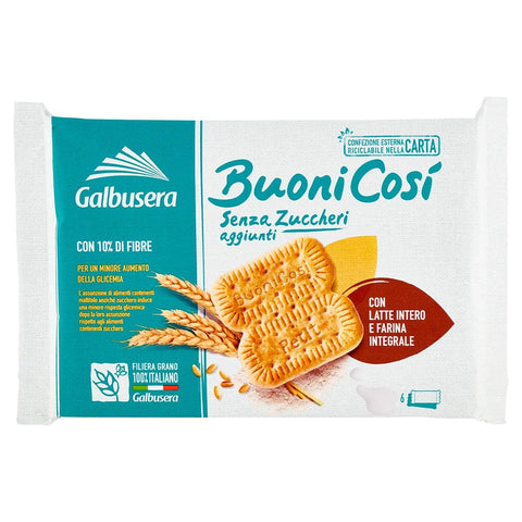 Galbusera Kekse MHD 12/01/2023 Galbusera BuoniCosì Senza Zuccheri aggiunti con Latte Intero e Farina Integrale 300g 8002190001616