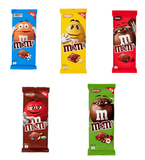 Mars tavoletta cioccolato 5xtestpaketmms Testpaket Schokoriegel 5x M&M's Peanuts, Crispy, Cookie,Chocolate,Hazelnut 165gr 5000159516273